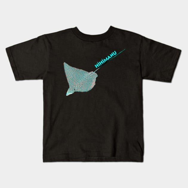 Hihimanu - Eagle Ray - Hawaiian Fish Kids T-Shirt by Organicgal Graphics